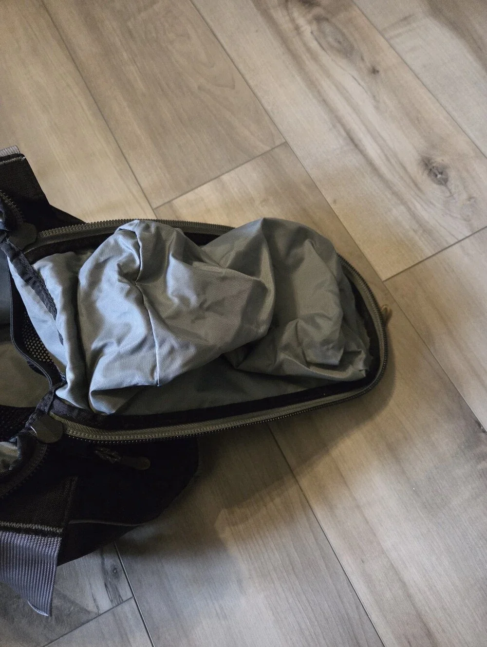 L.L. Bean Black and Gray Crossbody Messenger Bag